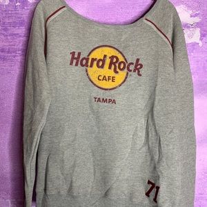 Hard Rock Café Scoop Neck Sweatshirt